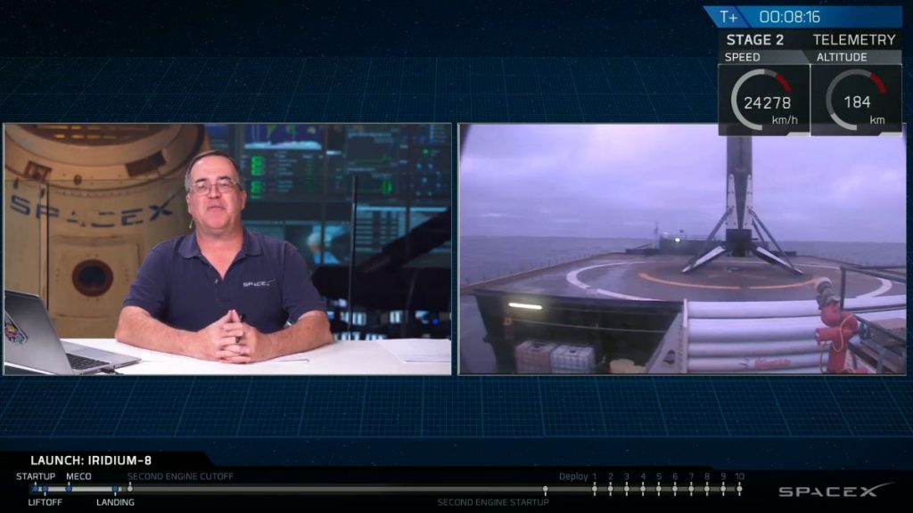 Udane lądowanie pierwszego stopnia Falcona 9 - 11.01.2019 / Credits - SpaceX