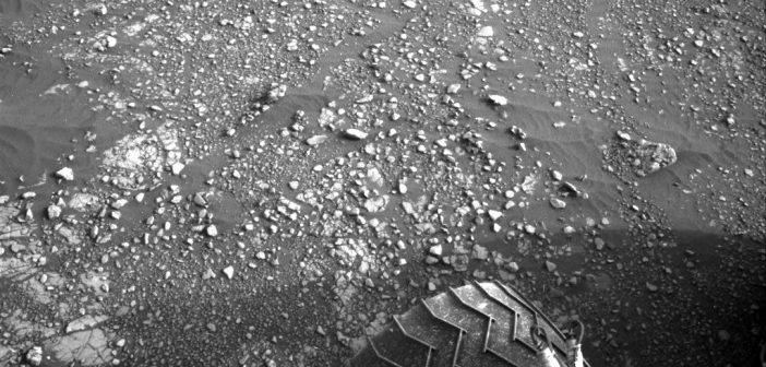 Jedno ze zdjęć z 15 lutego 2019 - koło łazika MSL i marsjański grunt / Credits - NASA/JPL-Caltech/MSSS