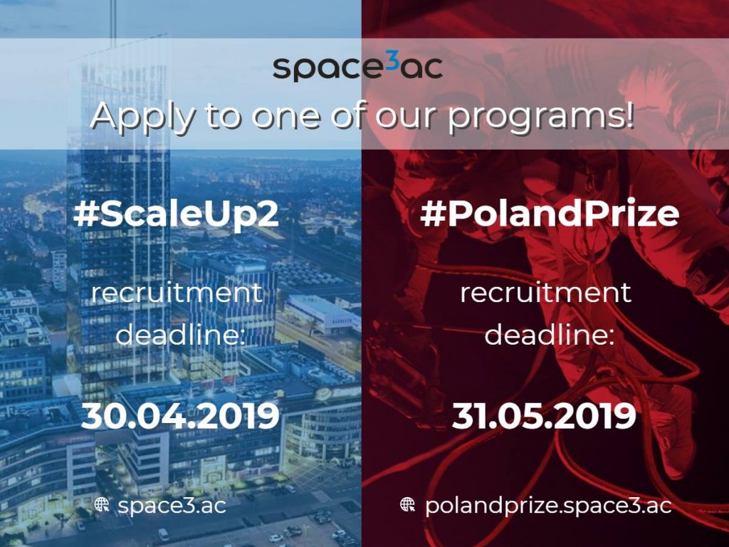 Terminy rekrutacji do Space3ac w 2019 roku / Credits - Space3ac