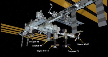 Wygląd Stacji po dotarciu kapsuły Dragon w misji CRS-18 / Credits - NASA