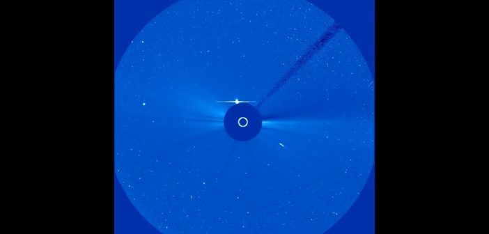 Kometa zbliża się do Słońca / Credits - SOHO, NASA, ESA