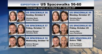 Astronauci uczestniczący w nadchodzących (amerykańskich) spacerach z pokładu ISS / Credits - NASA TV