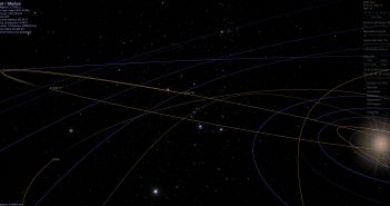Porównanie orbit obu komet w programie Celestia / Credits - Celestia, Adam Hucewicz