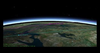 Pozycja satelitów Kosmos 2542 i NROL-61 w dniu 30 stycznia 2020 tuż przed godziną 21:00 CET / Credits - AGI, Michael Thompson