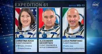 Powracająca załoga Sojuza MS-13 / Credits - NASA