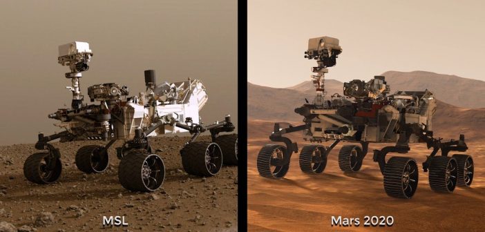 Dwa największe łaziki marsjańskie: MSL Curiosity oraz Mars 2020 Perseverance / Credits - NASA