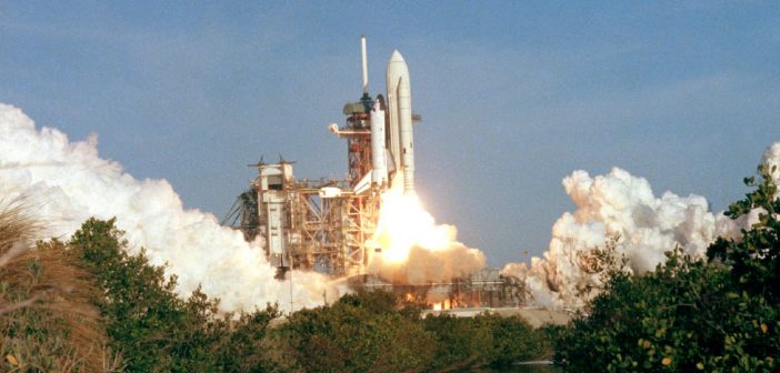 Start promu Columbia w misji STS-1 / Credits - NASA