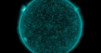 Obraz tarczy słonecznej 6 minut po rozbłysku klasy M1.1 / Credits -NASA, SDO