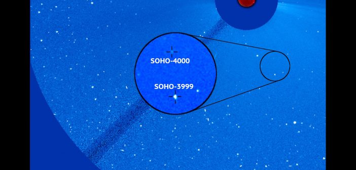 Komety SOHO 3999 i 4000 / Credits - ESA/NASA/SOHO/Karl Battams