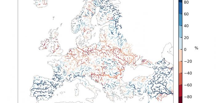 Stan wód w europejskich rzekach - maj 2020 / Credits - Copernicus Climate Change Service/ECMWF