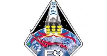 Logo pierwszego lotu rakiety Falcon 9 / Credits - SpaceX