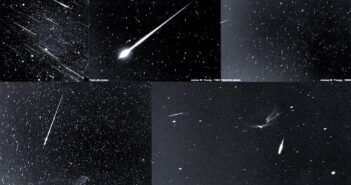 Mozaika obrazów Leonidów z 1966 roku / Credits - NASA-ARC, A. Scott Murrell, James W. Young