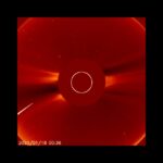 Dwie komety w pobliżu Słońca w obiektywie LASCO C2 sondy SOHO / Credits - NASA, ESA, SOHO