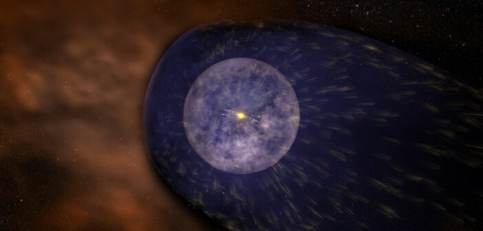 Wizja artystyczna heliosfery wokółsłonecznej / Źródło: NASA/Goddard Space Flight Center Conceptual Image Lab