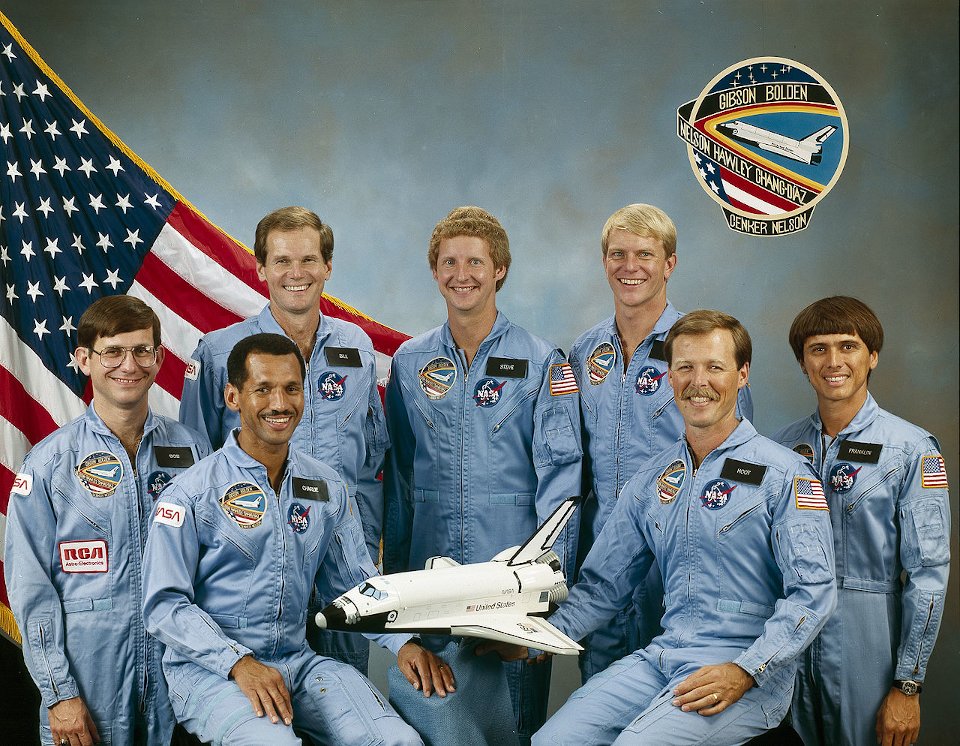 Załoga misji STS-61-C / Credits - NASA