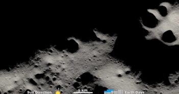 Cienie wokół południowego bieguna na Księżycu / Credits - NASA