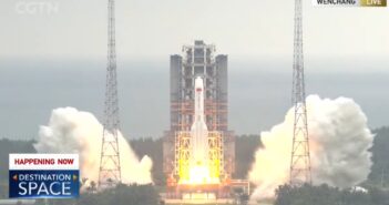 Start CZ-5B z Tianhe-1 - 29.04.2021 / Credits - CGTN