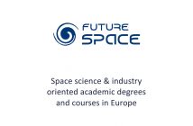 Okładka dokumentu dotyczącego kursów i studiów związanych z branżą kosmiczną w Europie / Credits - Future Space, POLSA