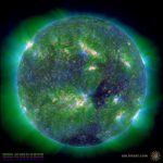 Słońce (na kilku falach spektrum) w dniu 15 stycznia 2022 / Credits - NASA, SDO
