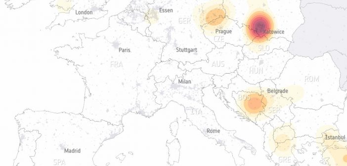Źródła emisji metanu w Europie - największa koncentracja w południowej Polsce / Credits - ESA (Data source: 'Global Coal Mine Tracker', Global Energy Monitor, January 2022)