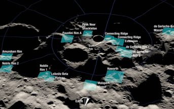 Potencjalne regiony lądowania dla misji Artemis III / Credits - NASA
