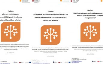 Okładki trzech raportów na rzecz Sektorowej Rady Kompetencji przemysłu lotniczo-kosmicznego