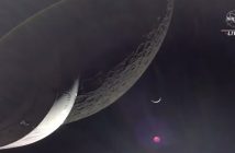 Widok na Ziemię i Księżyc z pokładu MPCV Orion - 5 / 12 / 2022 / Credits - NASA TV