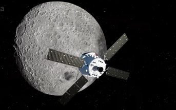 Artemis II - MPCV Orion zbliża się do Księzyca (wizualizacja) / Credits - ESA