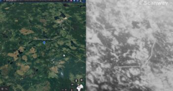 Fragment obrazu uzyskanego przez teleskop STAR misji STAR VIBE i porównanie z mapą na Google Earth / Credits - Scanway
