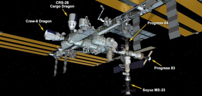 Wygląd ISS po cumowaniu Dragona w misji CRS-28 / Credits - NASA