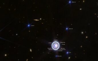Uran i jego pierścienie oraz księżyce okiem JWST / Credits - NASA, ESA, CSA, STScI
