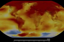 Anomalia temperatury powierzchni w 2023 roku. Szczególnie ciepłe były obszay arktyczne, Europa, Azja oraz Południowa Ameryka / Credits - NASA’s Scientific Visualization Studio