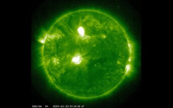 Tuż po fazie maksymalnej rozbłysku klasy X1.1 z 23 marca 2024 / Credits - NASA, SDO