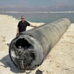Zestrzelona rakieta balistyczna Emad irańskiej produkcji u wybrzeży Morza Martwego / Credits - Nexta