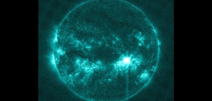 Tuż po fazie maksymalnej rozbłysku klasy X1.3 z 8 sierpnia 2024 / Credits - NASA, SDO