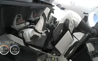 Załoga misji Crew-9 na początku misji, już po wejściu na orbitę / Credits - NASA+