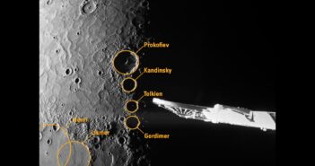 Spojrzenie na kratery i cienie w kraterach w okolicach północnego bieguna Merkurego - obraz z szóstego przelotu BepiColombo / Credits - ESA/BepiColombo/MTM