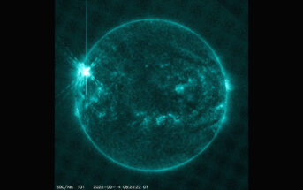 Słońce w momencie emisji rozbłysku klasy X2.7 z 14 maja 2025 / Credits - NASA, SDO