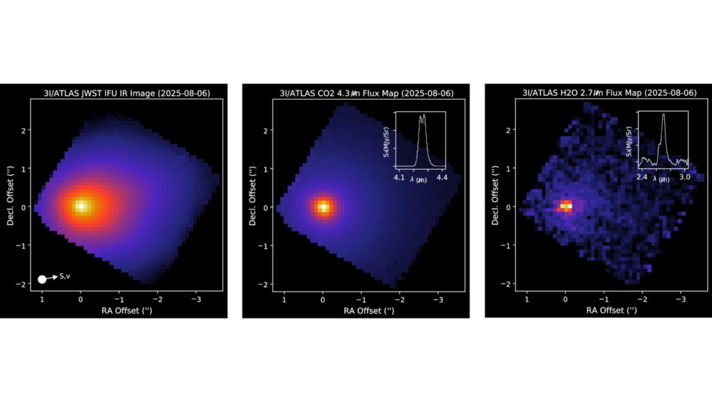 JWST obserwuje kometę 3I/ATLAS / Credits - NASA, ESA, JWST
