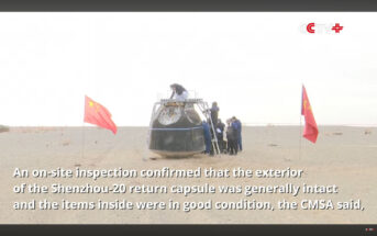 Kapsuła Shenzhou-20 na Ziemi / Credits - CCTV