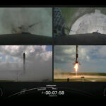 Start Falcona Heavy z 29 kwietnia 2026 - lądowanie członów pobocznych / Credits - SpaceX