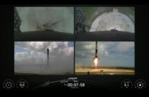 Start Falcona Heavy z 29 kwietnia 2026 - lądowanie członów pobocznych / Credits - SpaceX