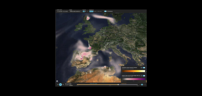 narzędzie „Fire Emissions Watch" / Credits - Copernicus Services, Komisja Europejska