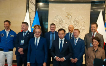 Delegacja ESA, polski astronauta oraz przedstawiciele rządowi na konferencji IGNIS - Trajektorie Przyszłości / Credits - K. Kanawka, kosmonauta.net