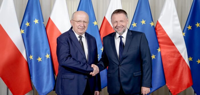 Andrius Kubilius i Marcin Kierwiński - umowa na IRIS2 / Credits - MSWiA