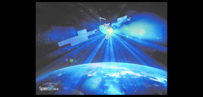 Artystyczna wizja satelity SpainSat NG-III/ Credits - Hisdesat