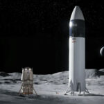 Dwa lądowniki księżycowe dla programu Artemis - Blue Moon firmy Blue Origin oraz Starship firmy SpaceX / Credits - NASA, Blue Origin, SpaceX