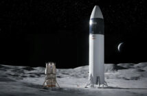 Dwa lądowniki księżycowe dla programu Artemis - Blue Moon firmy Blue Origin oraz Starship firmy SpaceX / Credits - NASA, Blue Origin, SpaceX